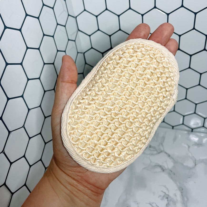 Oval sisal scrub pad